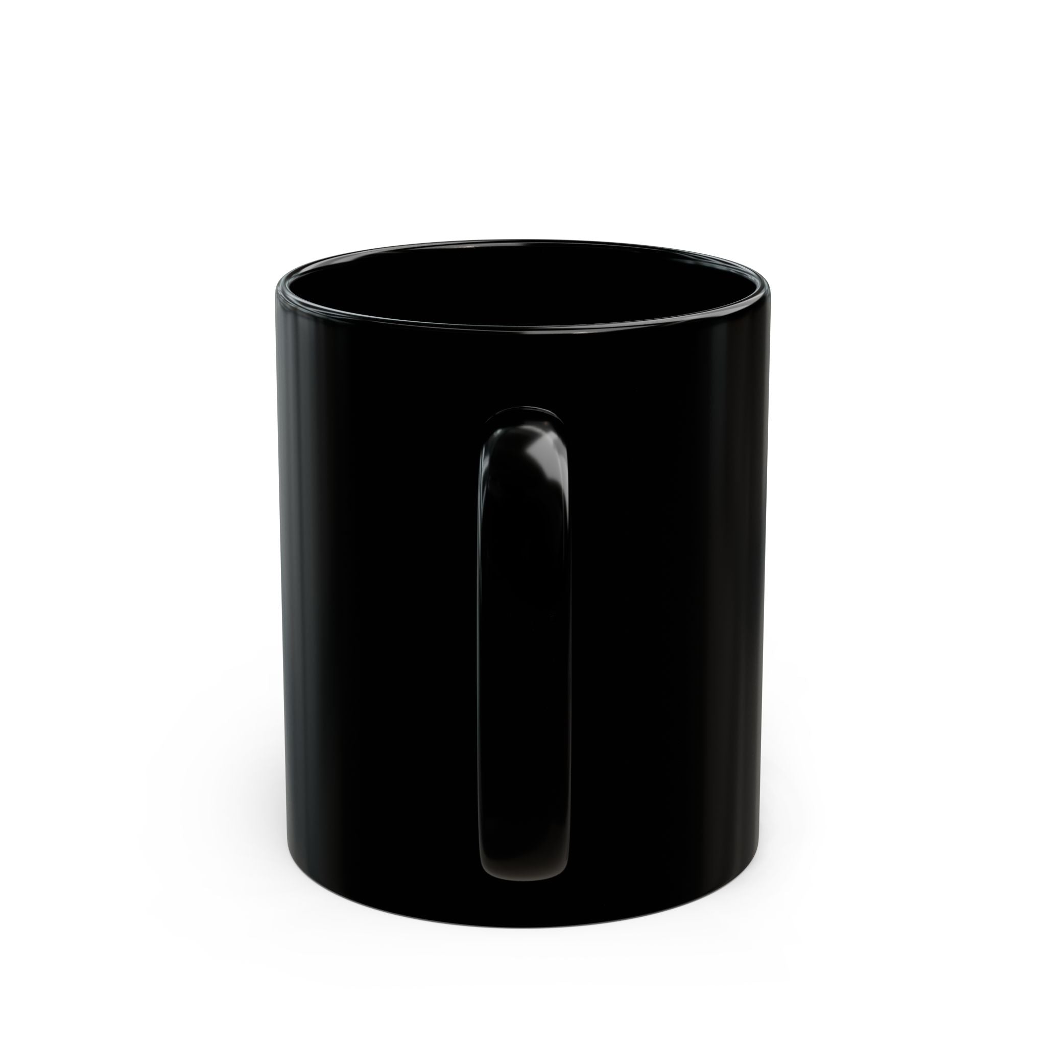 Butterfly Floral Black Mug — Colorful Butterfly & Bouquet Coffee Cup (11oz/15oz)